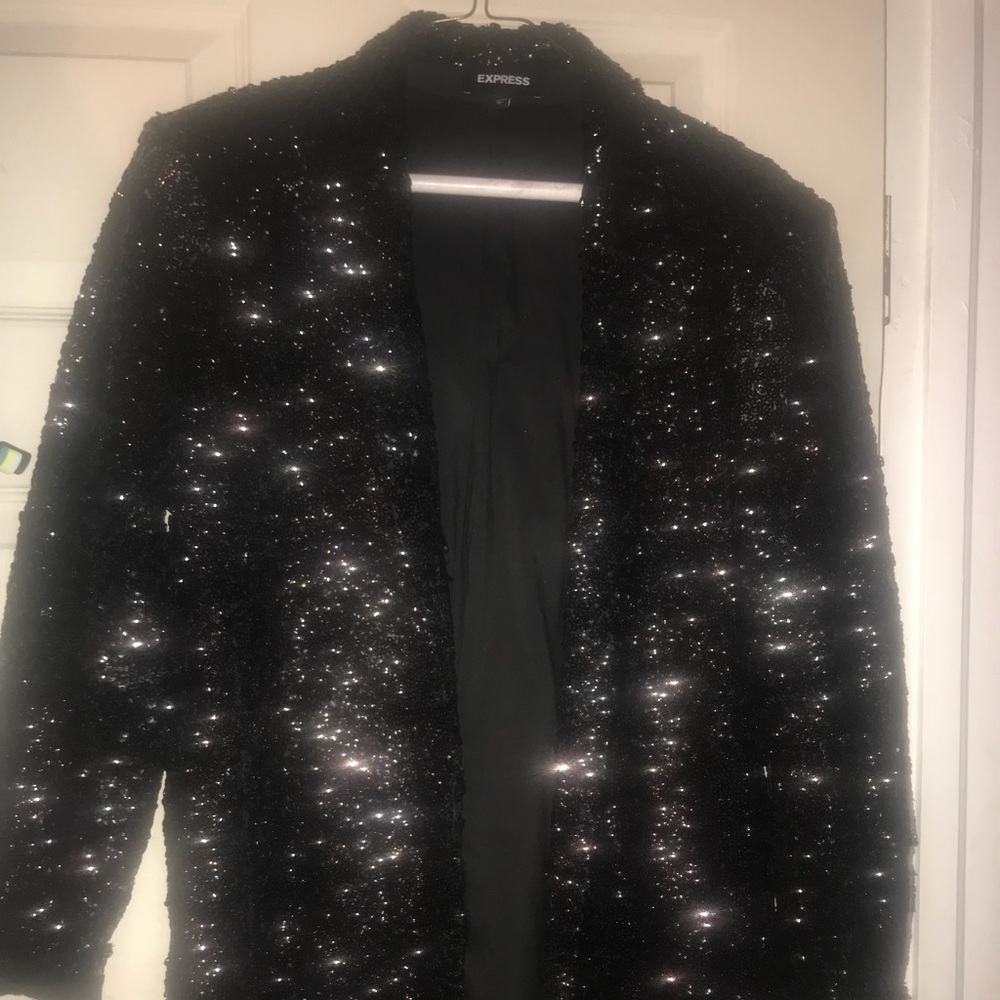 Black Sequins Blazer